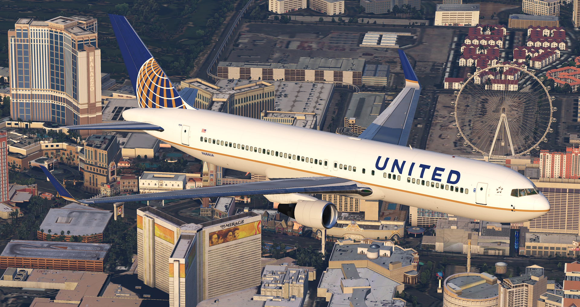 More information about "United Airlines - N686UA - FlightFactor 767-300"