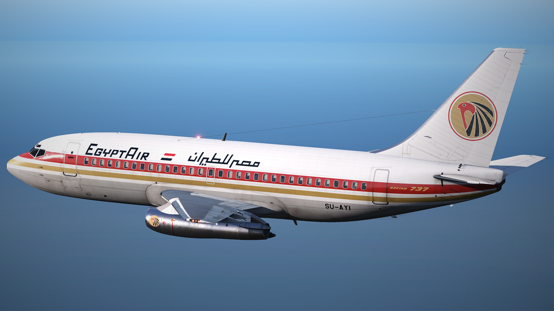 SkyJets400 1/400 エジプト航空　B737-200　SU-AYI SkyJets400 1/400 エジプト航空 B737-200 SU-AYI - メルカリ