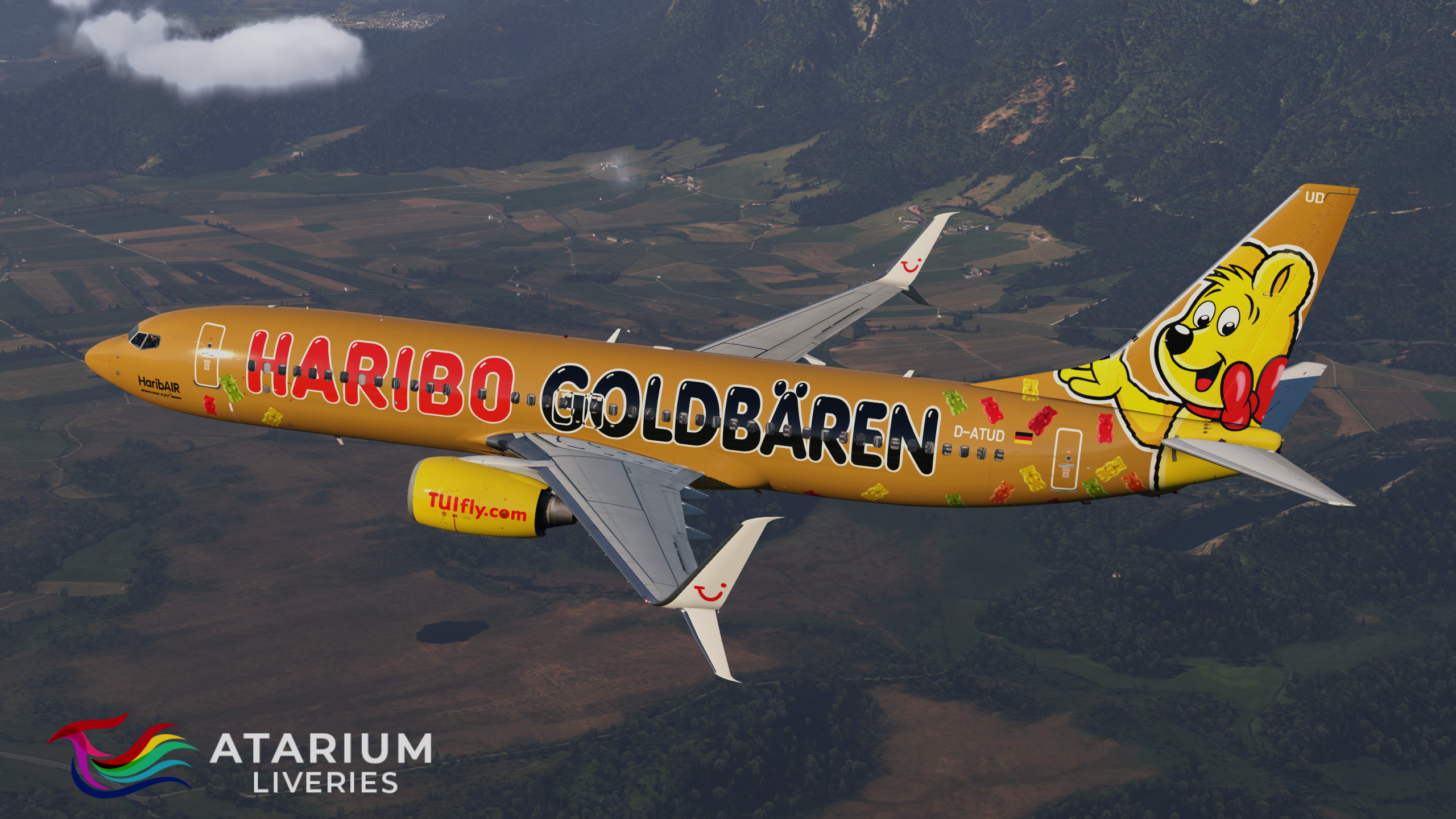 航空機・ヘリコプター 1:400 B737-800 TUI D-ATUD 'Haribo Livery Tuifly [D-ATUD Haribo] w/Cabin PMDG B737-800 - Aircraft Liveries