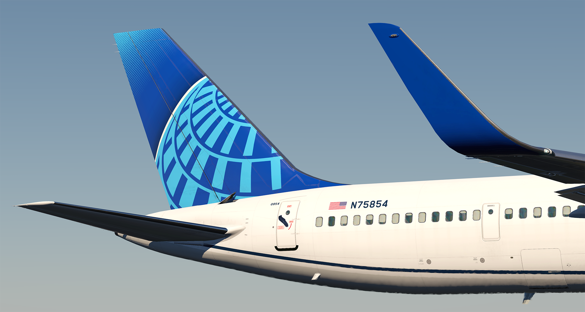 United FlightFactor 757-300 (N75854) - FlightFactor 757