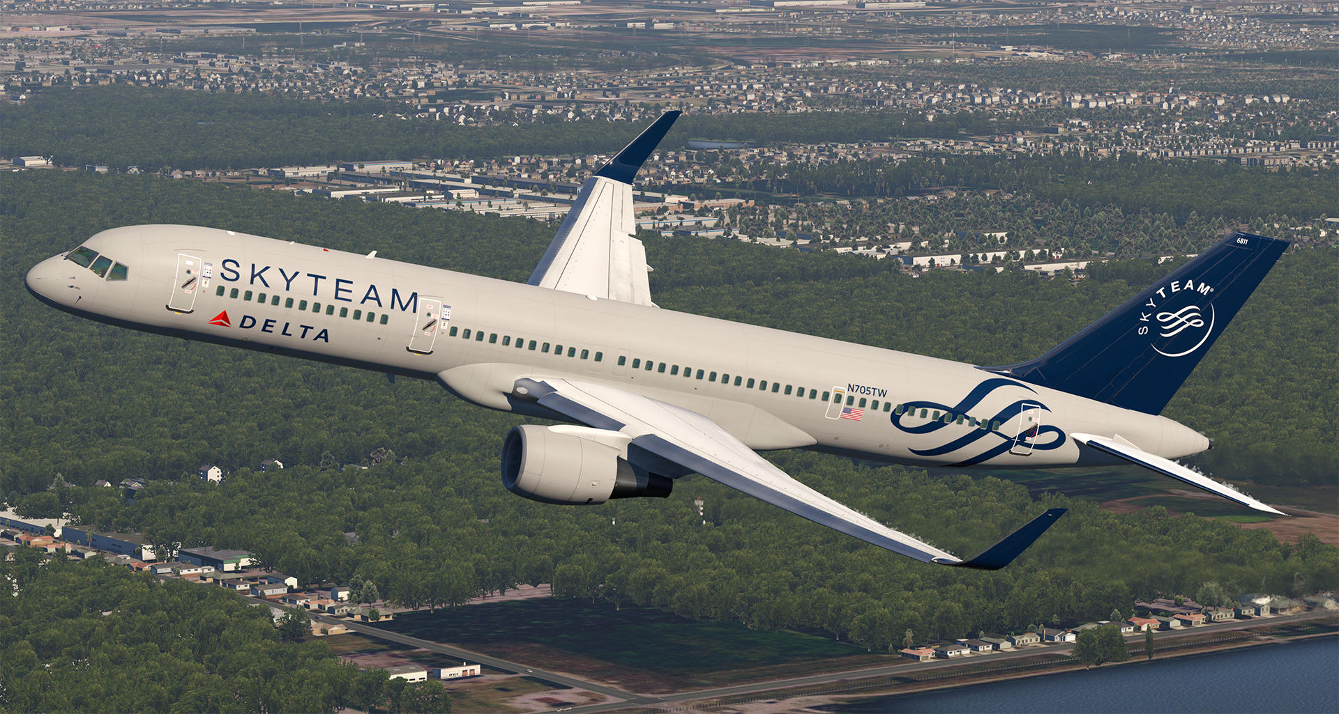 Delta FlightFactor 757-200 'SkyTeam' (N705TW) - FlightFactor 757