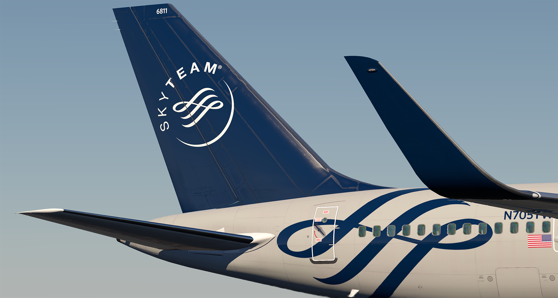 Delta FlightFactor 757-200 'SkyTeam' (N705TW) - FlightFactor 757
