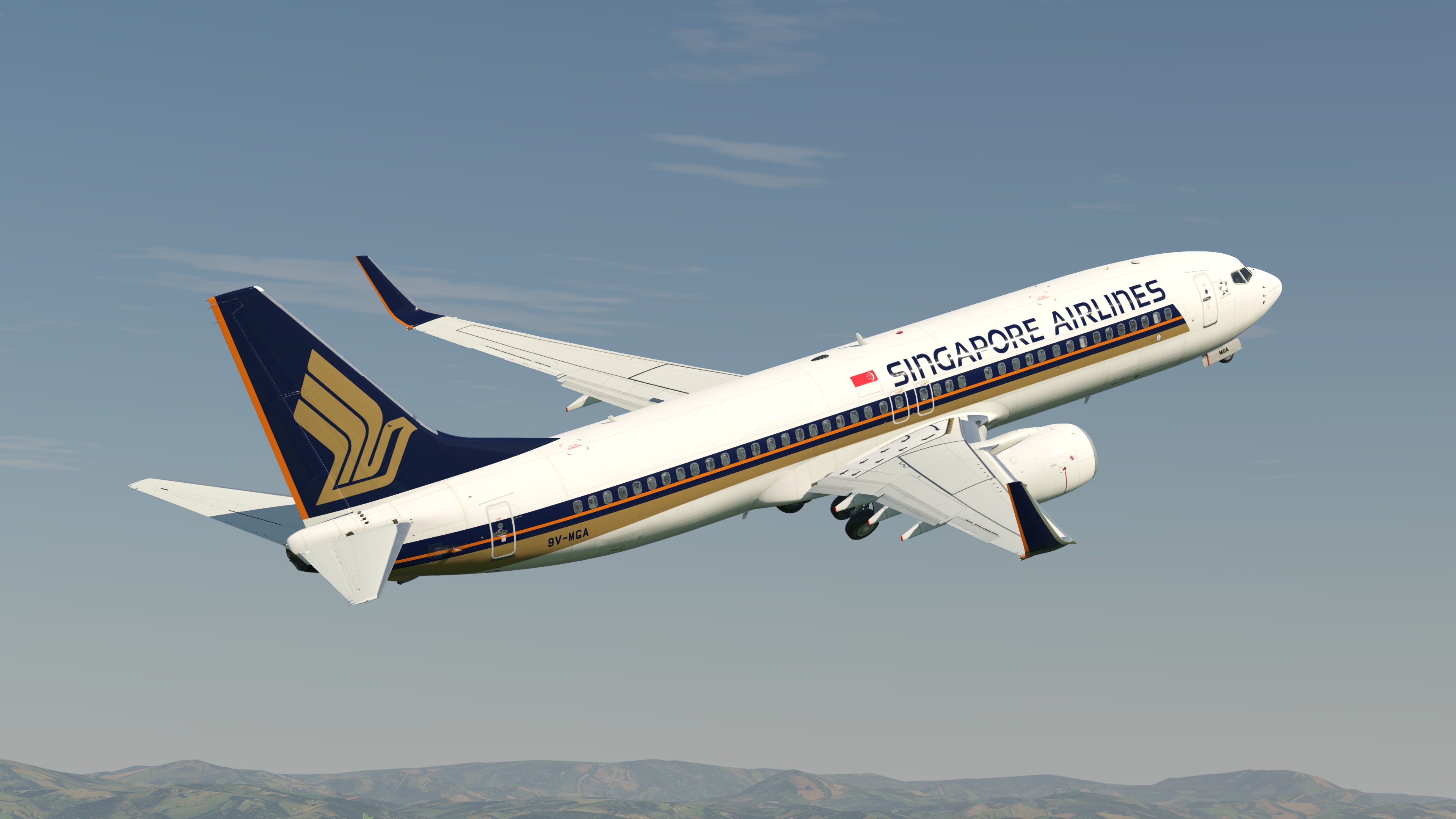 うまるページ Singapore Airlines - (9V-MGA) - 737-800 - Threshold