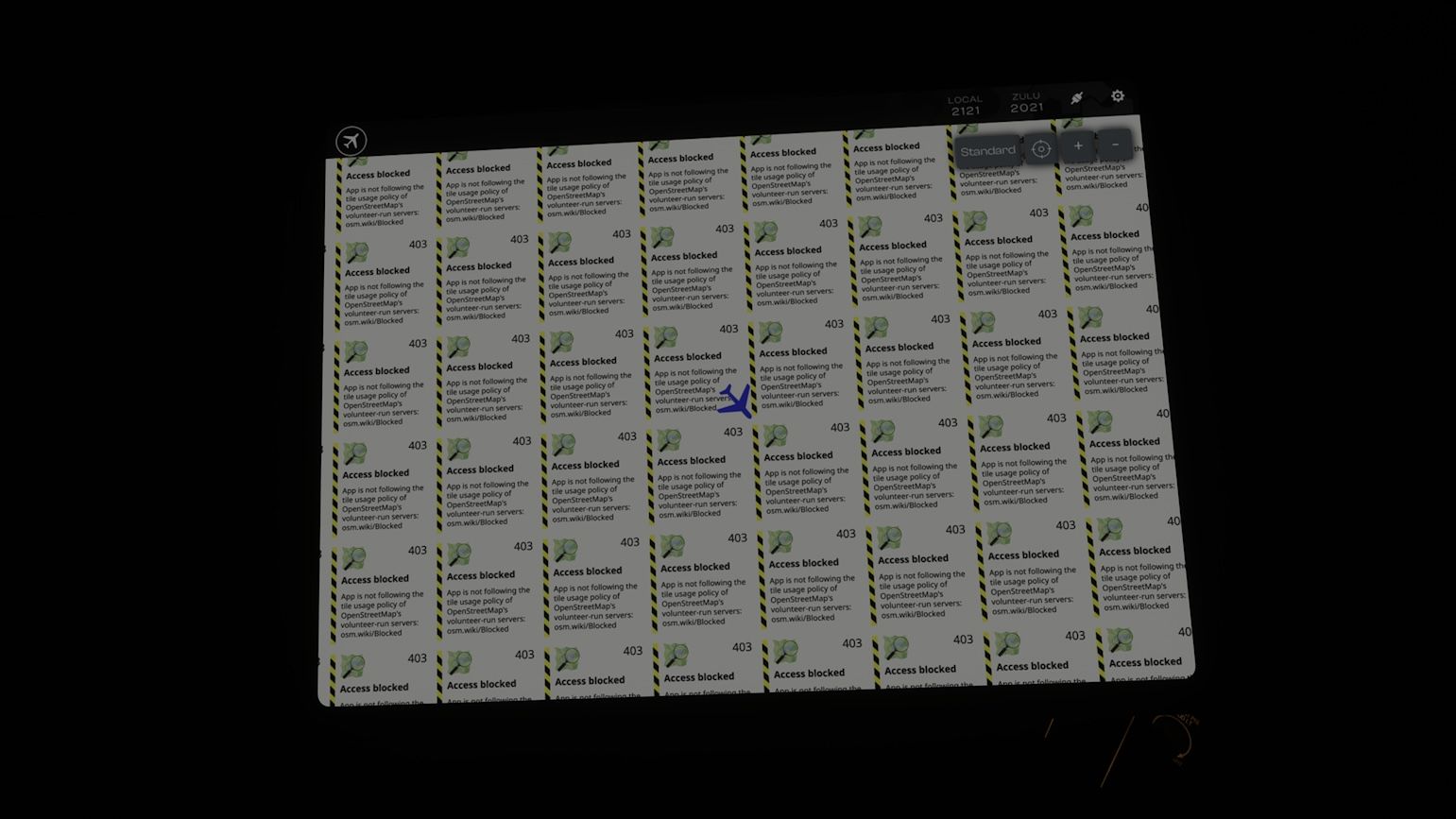 A300 EFB map error
